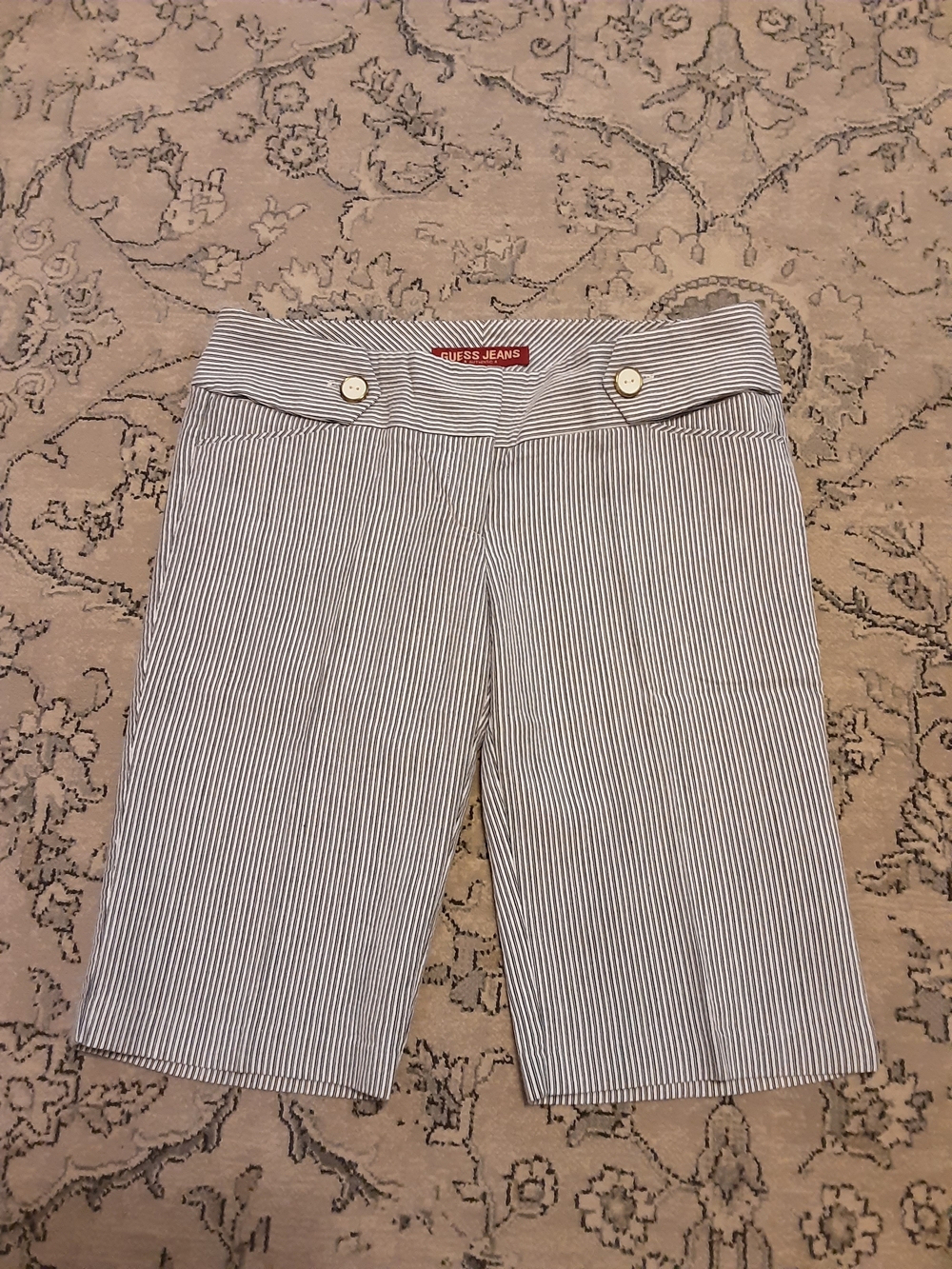 Y2K Guess Pinstripe Bermuda Shorts